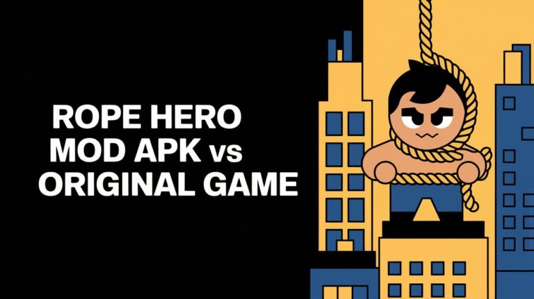 Rope Hero Mod APK vs Original Game